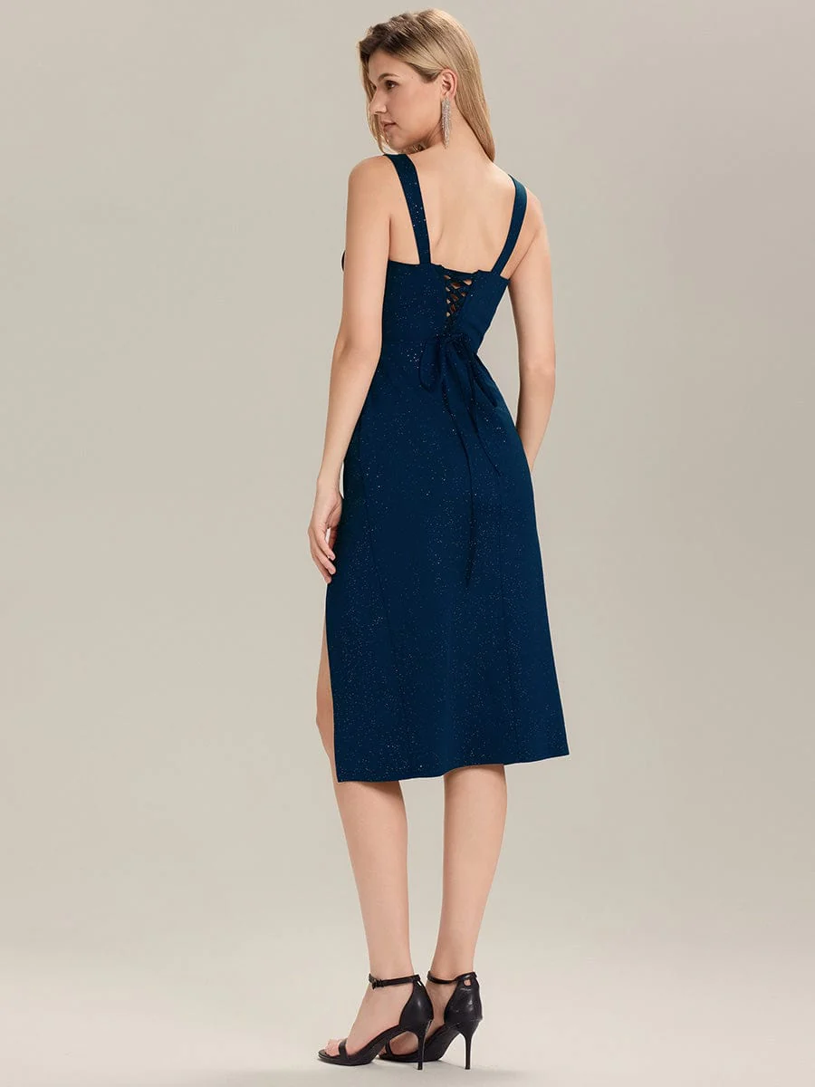 ever JACIE|Glitter Ruched Midi Evening Dress - Image 7