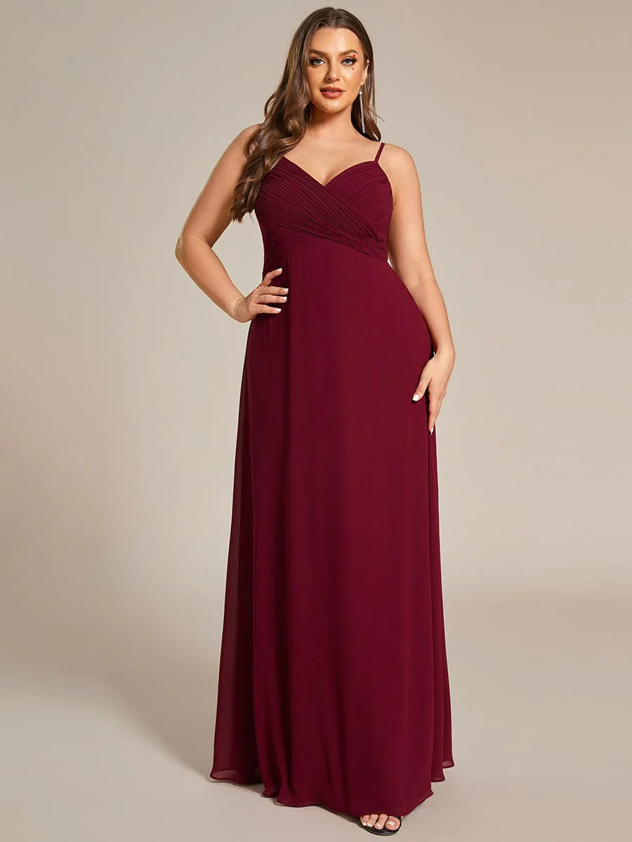 Top Picks Burgundy Elegant Chiffon Dresses - Image 111