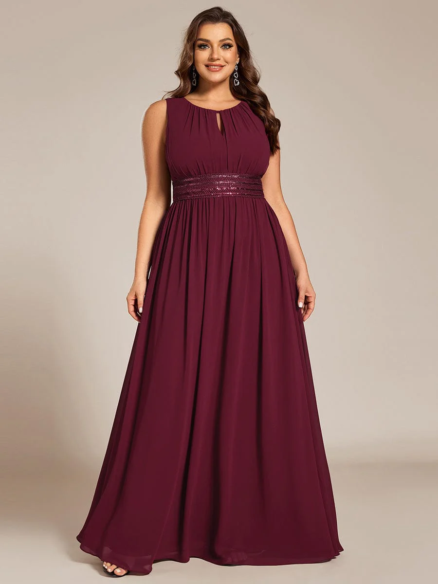 Top Picks Burgundy Elegant Chiffon Dresses - Image 189