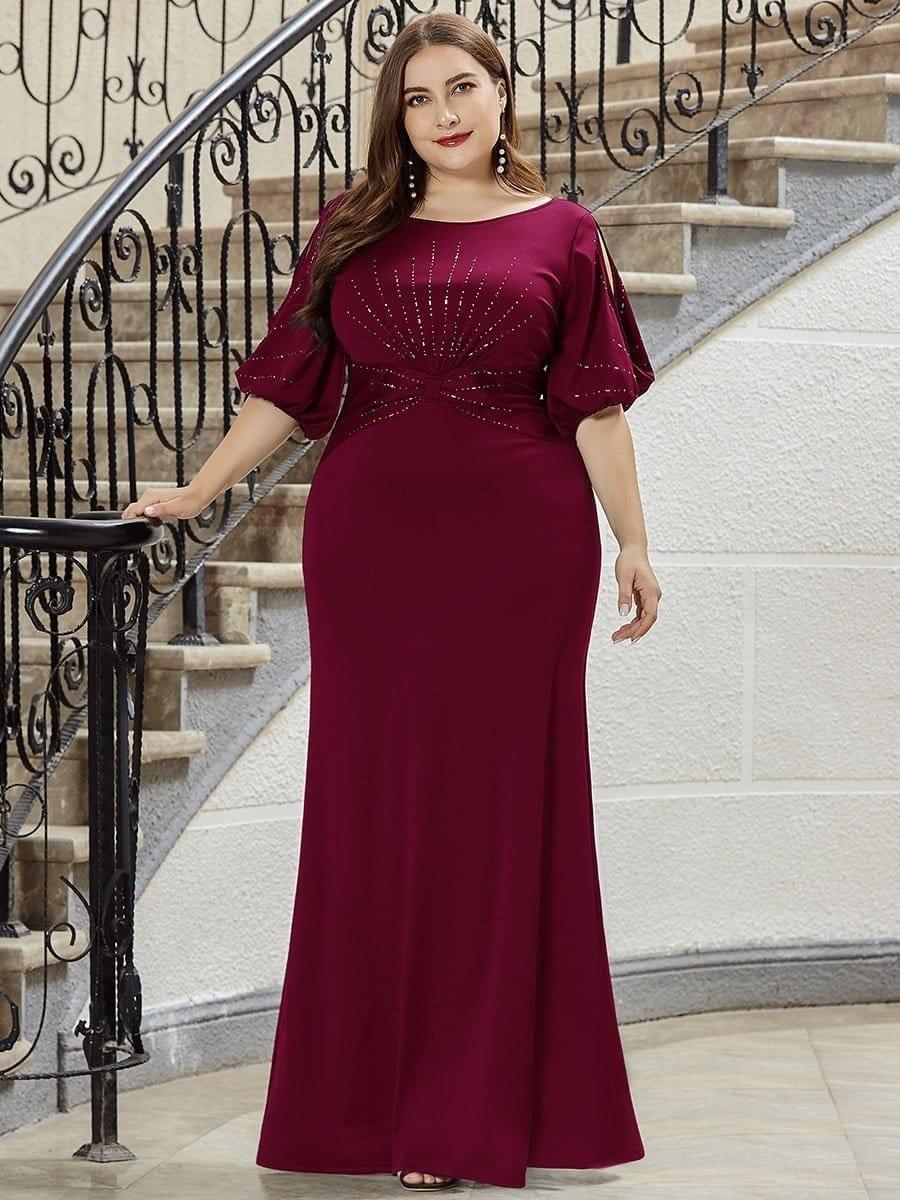 ever VICOTIRE|Trendy Round Neck Floor Length Evening Dress for Women - Image 19
