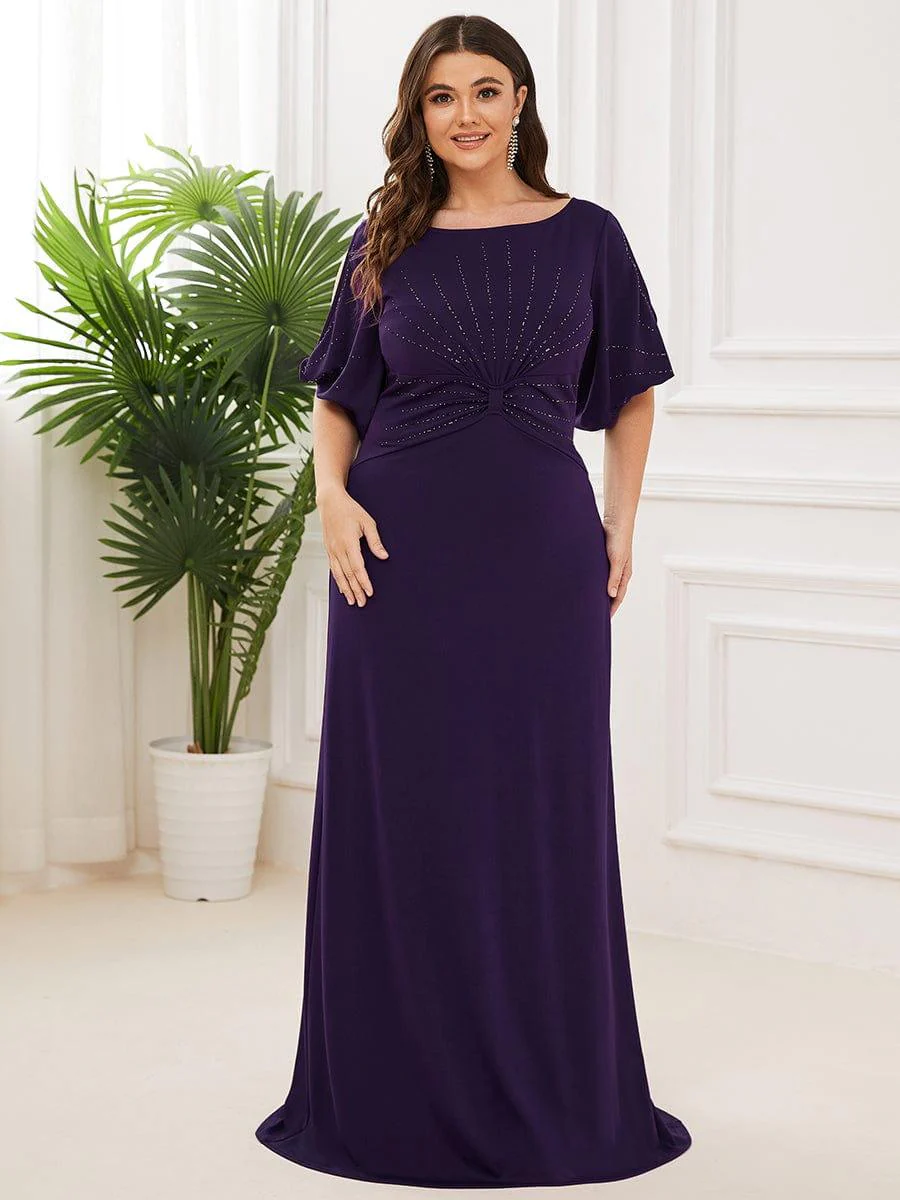 ever VICOTIRE|Trendy Round Neck Floor Length Evening Dress for Women - Image 25