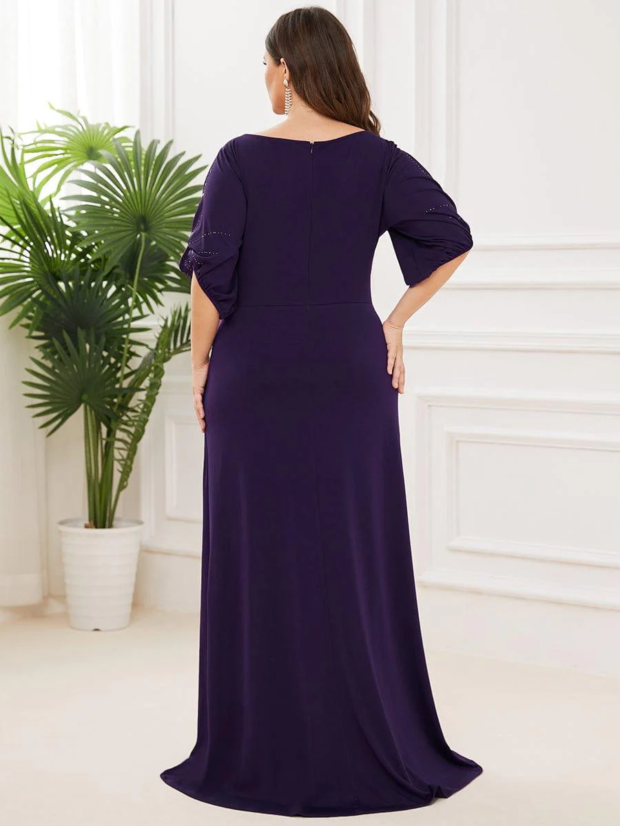 ever VICOTIRE|Trendy Round Neck Floor Length Evening Dress for Women - Image 26