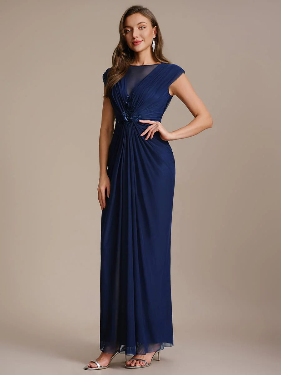 Tulle Cap Sleeve Bodycon Dress - Image 10