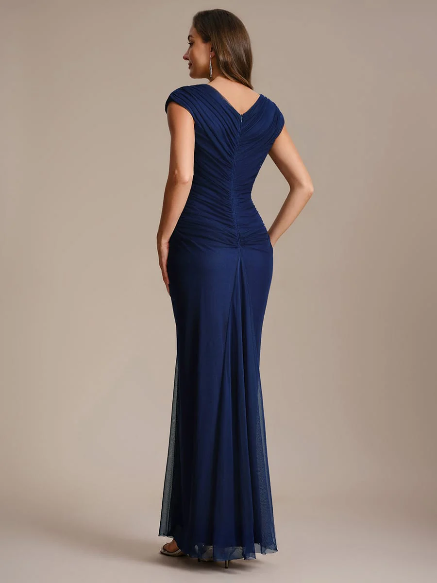 Tulle Cap Sleeve Bodycon Dress - Image 7