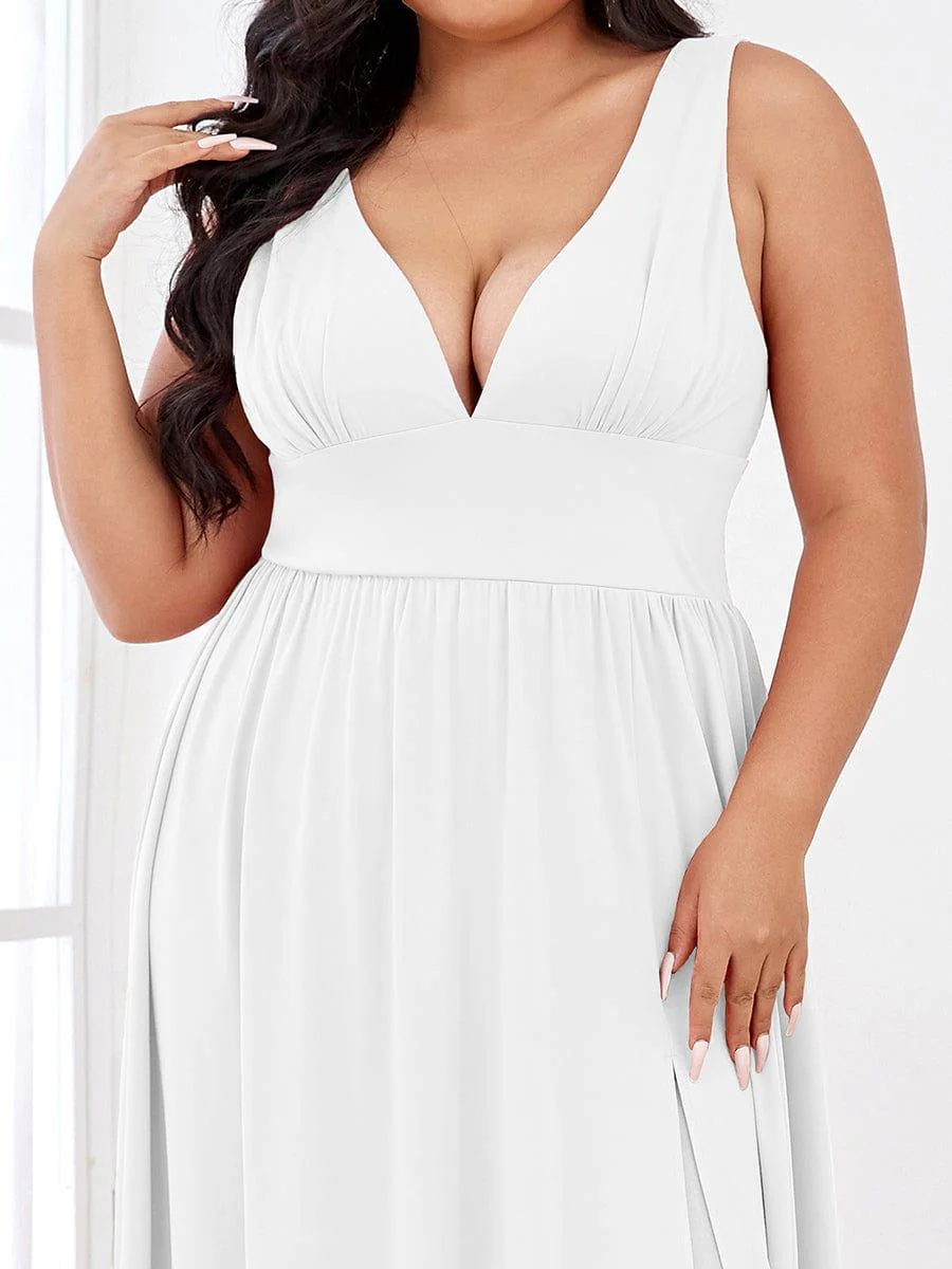 ever SORAYA|V-Neck High Slit Empire Waist Evening Dress(Final Sale) - Image 22