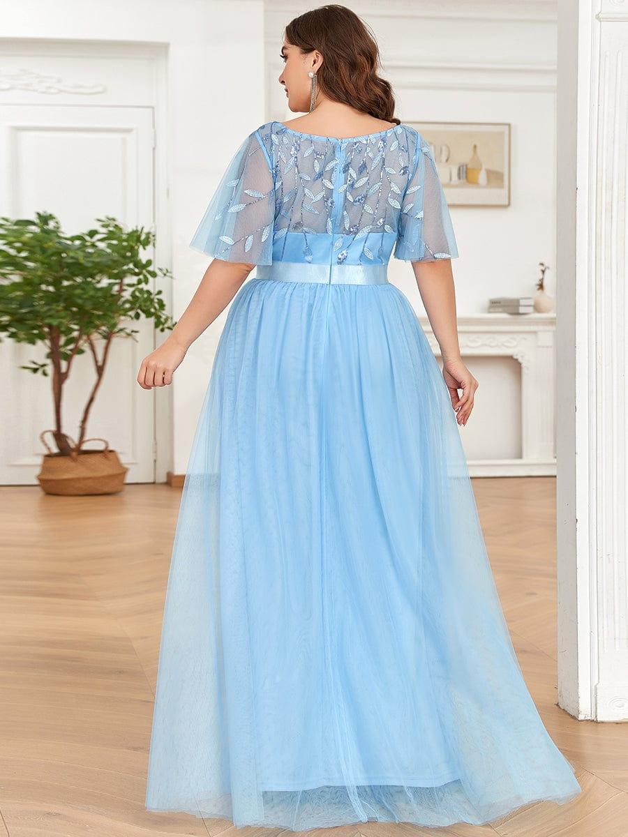 ever SAPHIR|Women's A-Line Short Sleeve Embroidery Floor Length Wedding Guest Dresses - Image 104