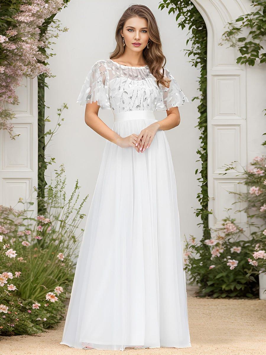 ever SAPHIR|Women's A-Line Short Sleeve Embroidery Floor Length Wedding Guest Dresses - Image 12