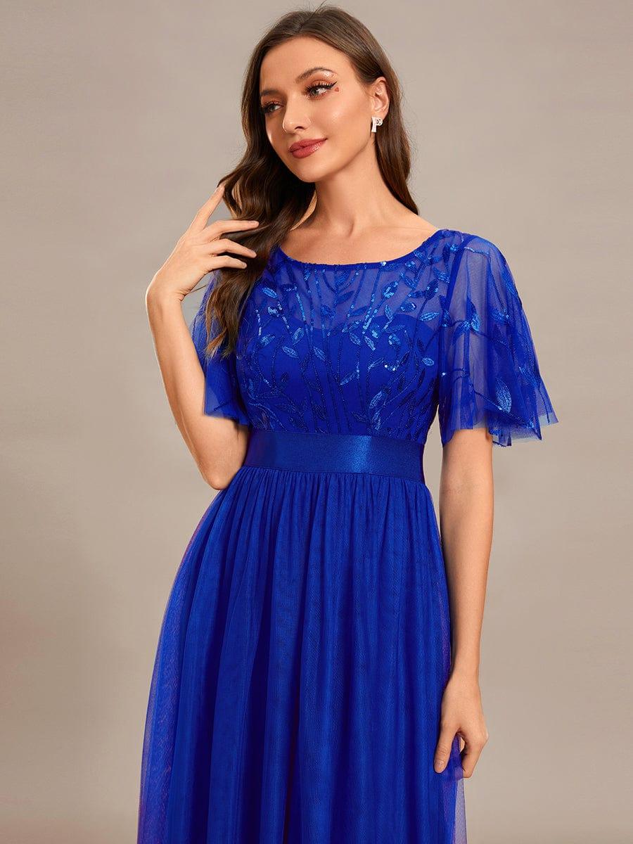 ever SAPHIR|Women's A-Line Short Sleeve Embroidery Floor Length Wedding Guest Dresses - Image 130