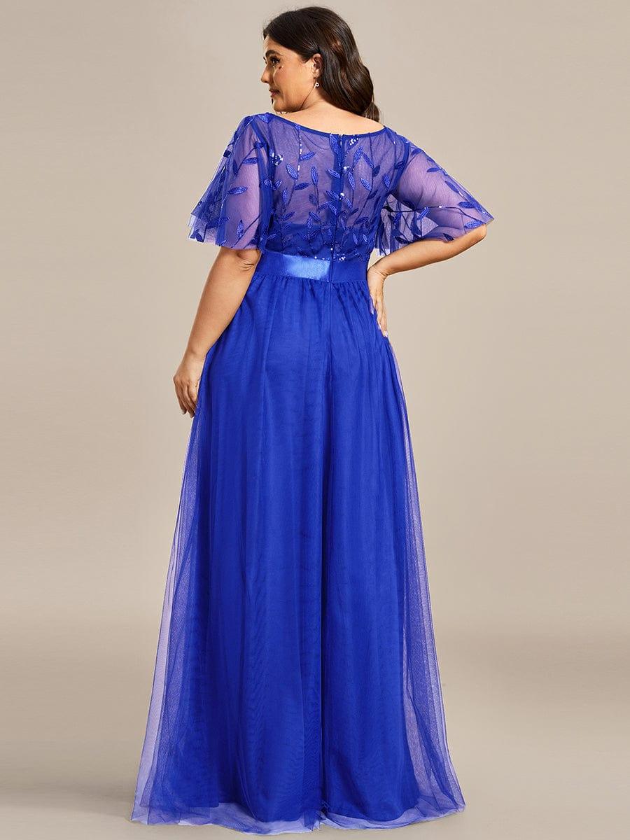 ever SAPHIR|Women's A-Line Short Sleeve Embroidery Floor Length Wedding Guest Dresses - Image 134