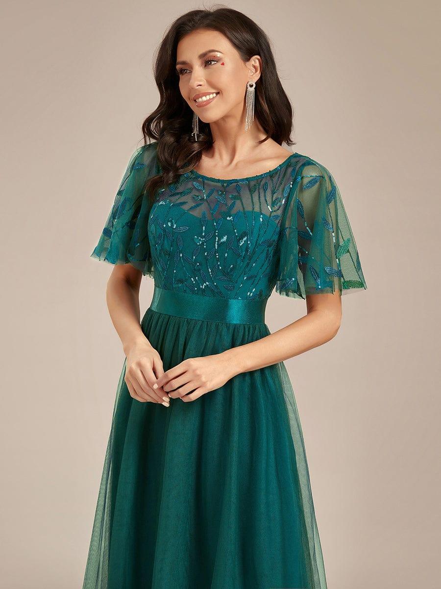 ever SAPHIR|Women's A-Line Short Sleeve Embroidery Floor Length Wedding Guest Dresses - Image 139