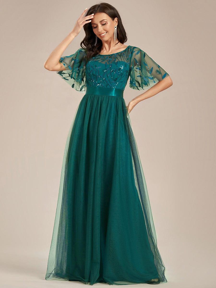 ever SAPHIR|Women's A-Line Short Sleeve Embroidery Floor Length Wedding Guest Dresses - Image 140
