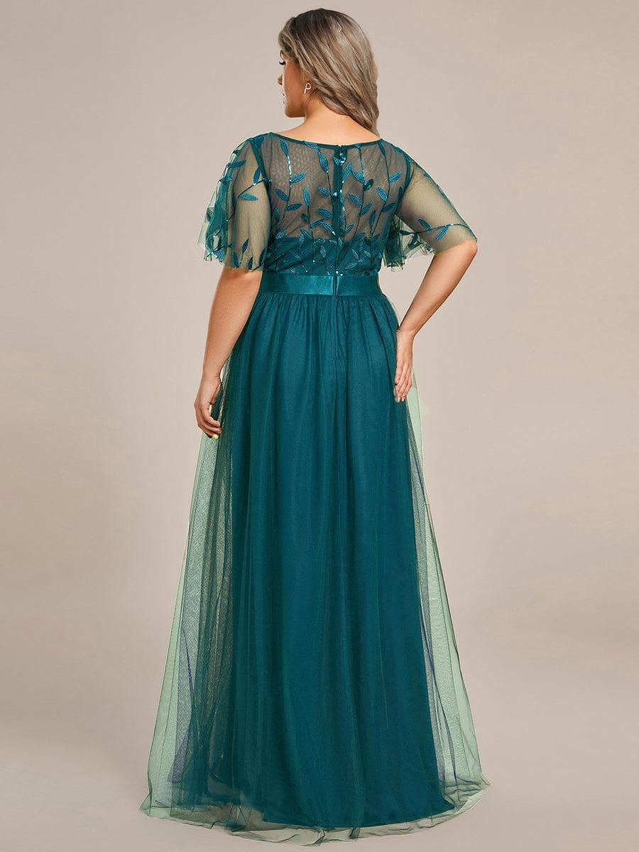 ever SAPHIR|Women's A-Line Short Sleeve Embroidery Floor Length Wedding Guest Dresses - Image 143