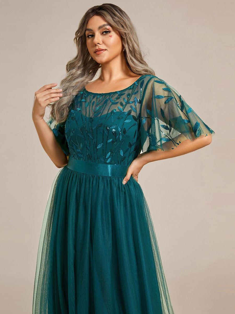 ever SAPHIR|Women's A-Line Short Sleeve Embroidery Floor Length Wedding Guest Dresses - Image 144