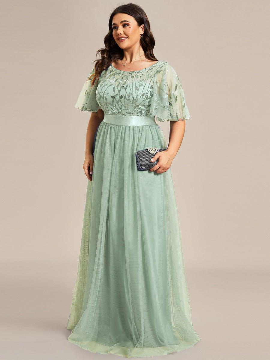 ever SAPHIR|Women's A-Line Short Sleeve Embroidery Floor Length Wedding Guest Dresses - Image 148