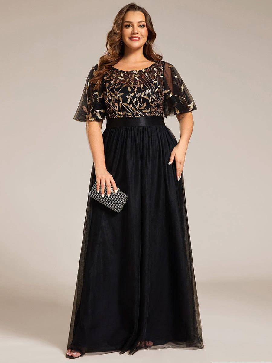 ever SAPHIR|Women's A-Line Short Sleeve Embroidery Floor Length Wedding Guest Dresses - Image 155
