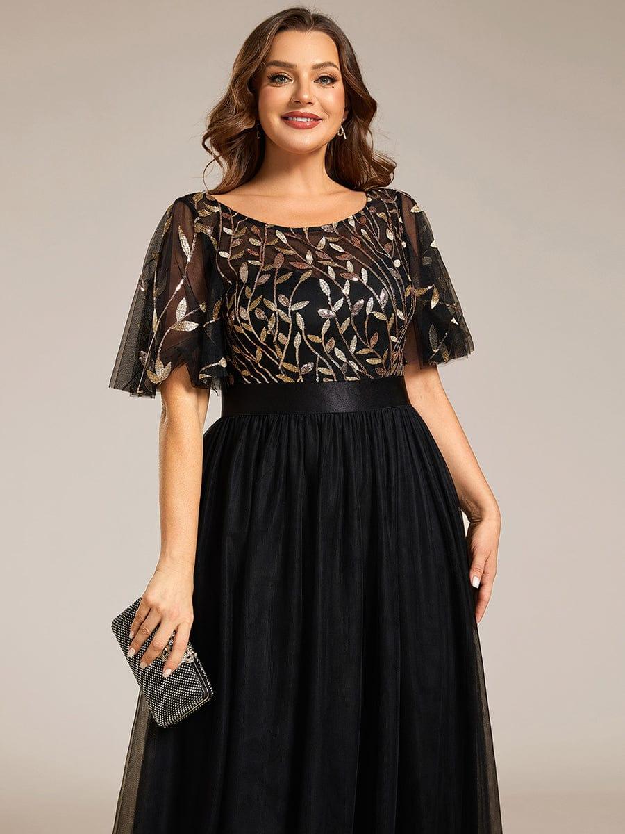 ever SAPHIR|Women's A-Line Short Sleeve Embroidery Floor Length Wedding Guest Dresses - Image 157