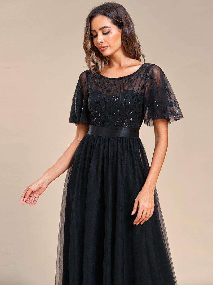 ever SAPHIR|Women's A-Line Short Sleeve Embroidery Floor Length Evening Dresses - Image 28