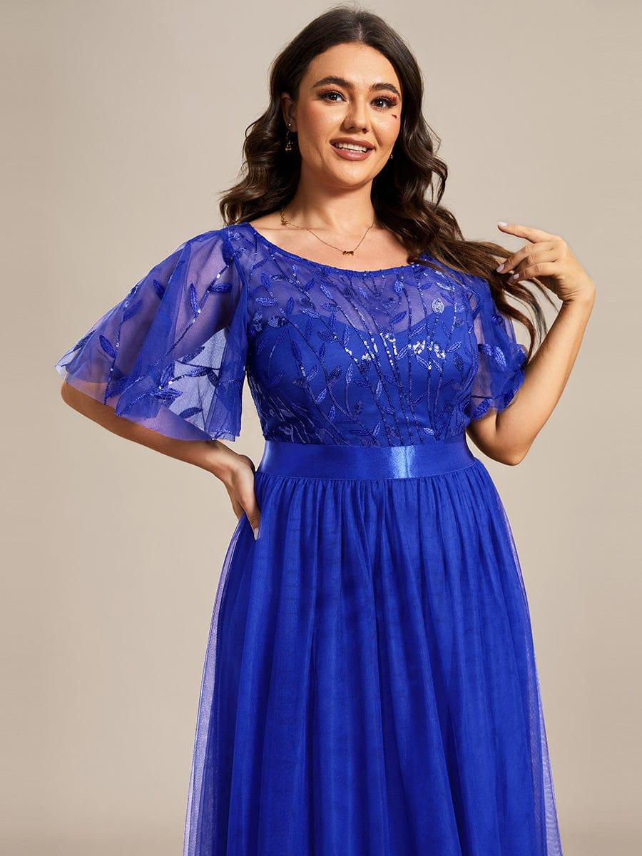 ever SAPHIR|Women's A-Line Short Sleeve Embroidery Floor Length Evening Dresses - Image 50
