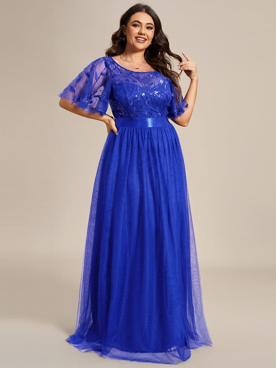 ever SAPHIR|Women's A-Line Short Sleeve Embroidery Floor Length Wedding Guest Dresses - Image 167