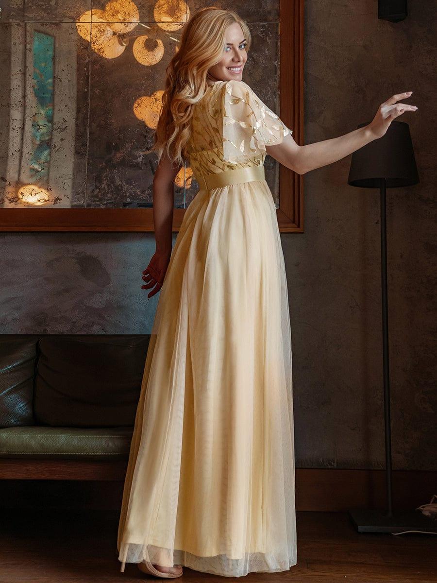 ever SAPHIR|Women's A-Line Short Sleeve Embroidery Floor Length Wedding Guest Dresses - Image 22