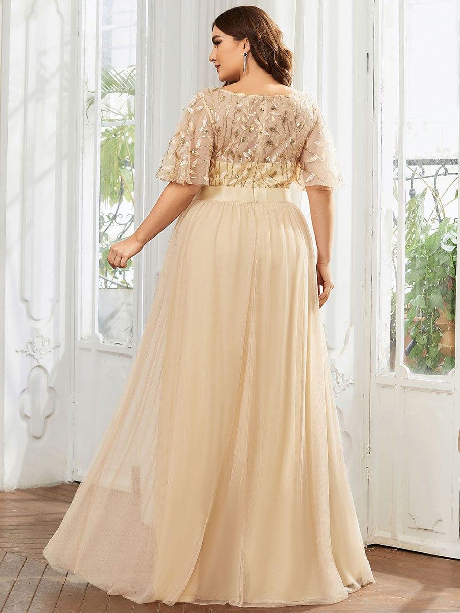 ever SAPHIR|Women's A-Line Short Sleeve Embroidery Floor Length Wedding Guest Dresses - Image 24