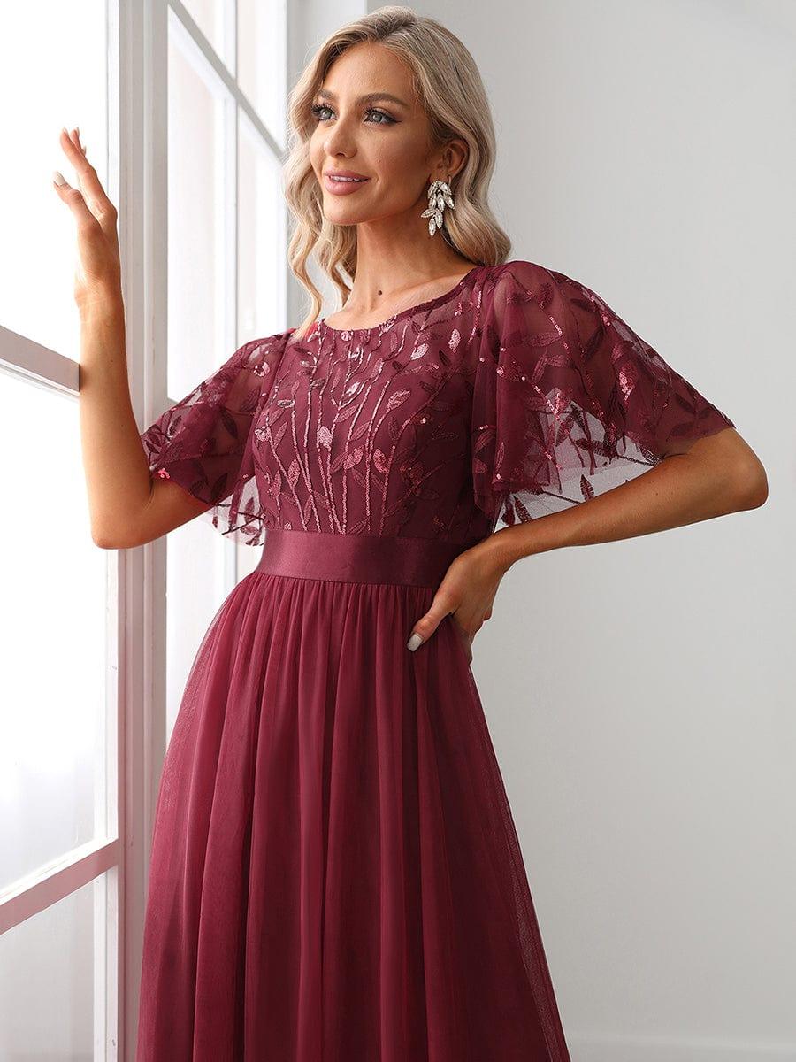ever SAPHIR|Women's A-Line Short Sleeve Embroidery Floor Length Wedding Guest Dresses - Image 27