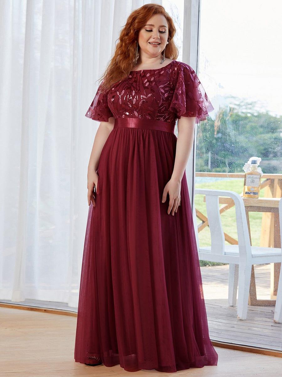 ever SAPHIR|Women's A-Line Short Sleeve Embroidery Floor Length Wedding Guest Dresses - Image 29