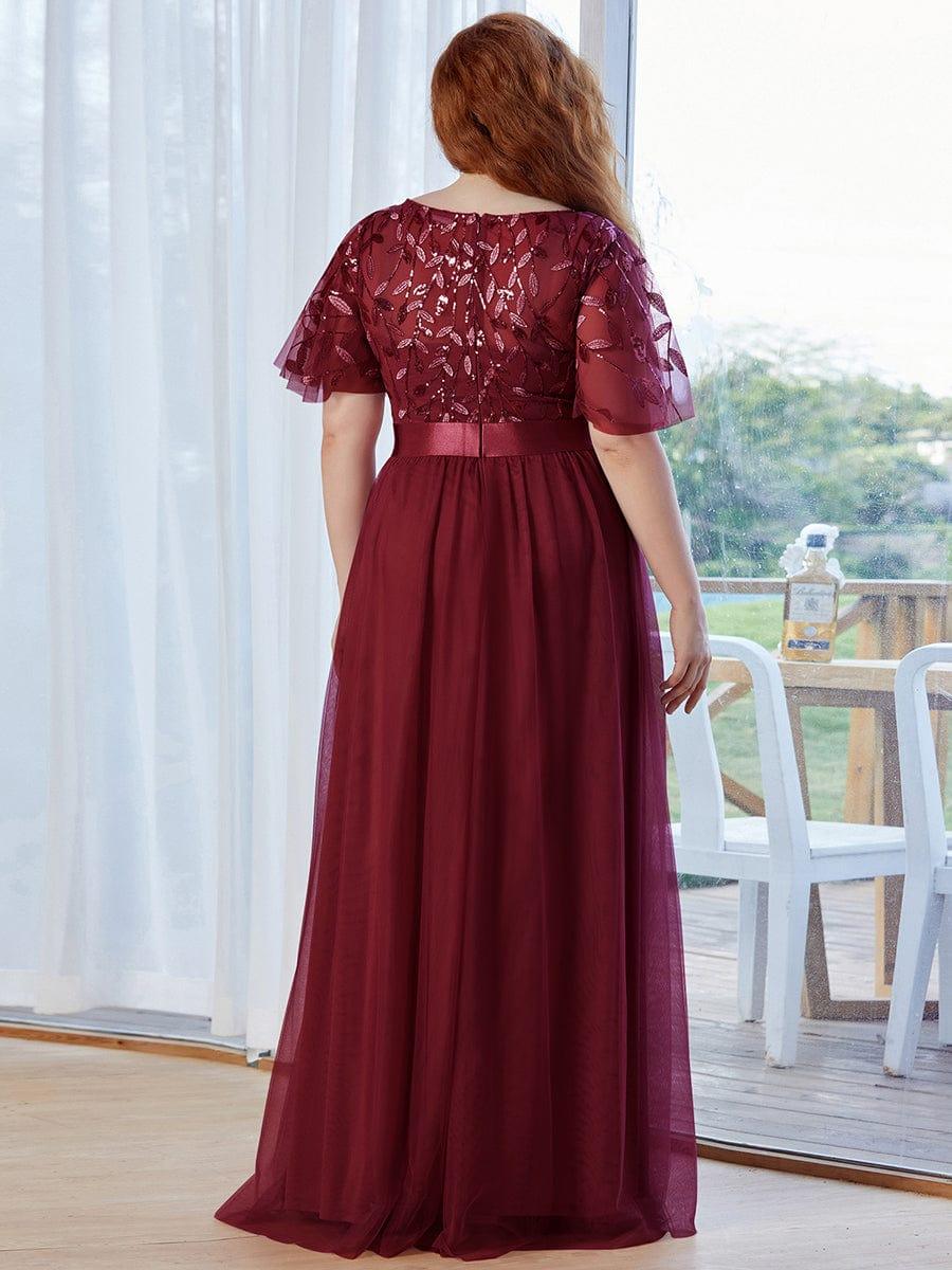 ever SAPHIR|Women's A-Line Short Sleeve Embroidery Floor Length Wedding Guest Dresses - Image 30