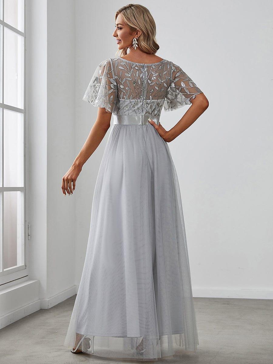 ever SAPHIR|Women's A-Line Short Sleeve Embroidery Floor Length Wedding Guest Dresses - Image 32