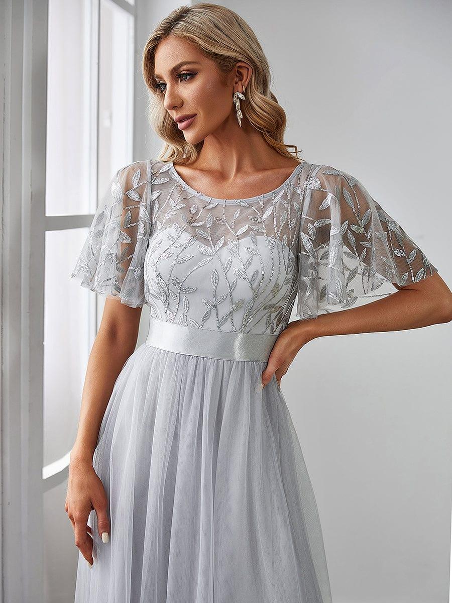 ever SAPHIR|Women's A-Line Short Sleeve Embroidery Floor Length Wedding Guest Dresses - Image 34