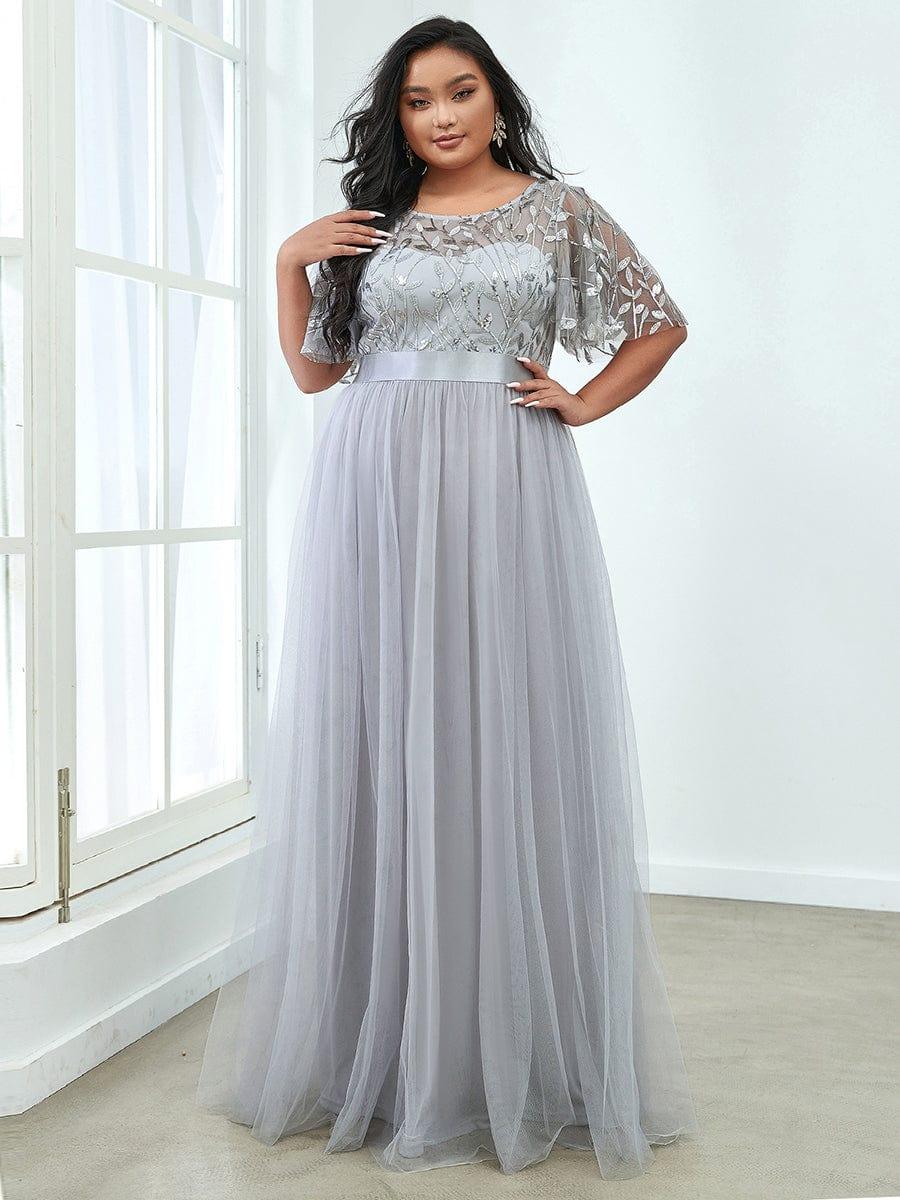 ever SAPHIR|Women's A-Line Short Sleeve Embroidery Floor Length Wedding Guest Dresses - Image 38