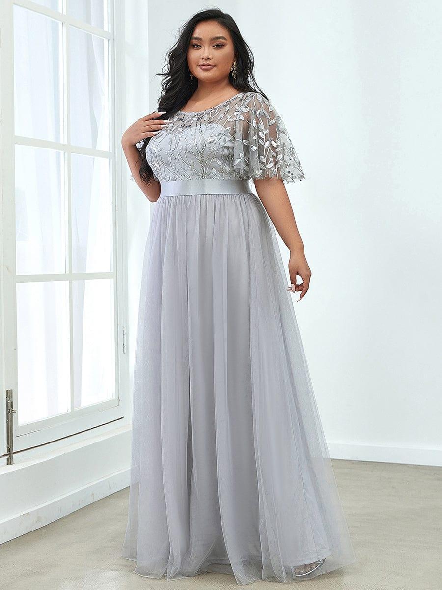 ever SAPHIR|Women's A-Line Short Sleeve Embroidery Floor Length Wedding Guest Dresses - Image 41