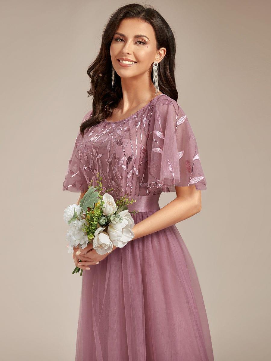 ever SAPHIR|Women's A-Line Short Sleeve Embroidery Floor Length Wedding Guest Dresses - Image 61