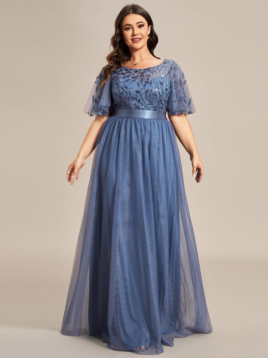 ever SAPHIR|Women's A-Line Short Sleeve Embroidery Floor Length Wedding Guest Dresses - Image 70