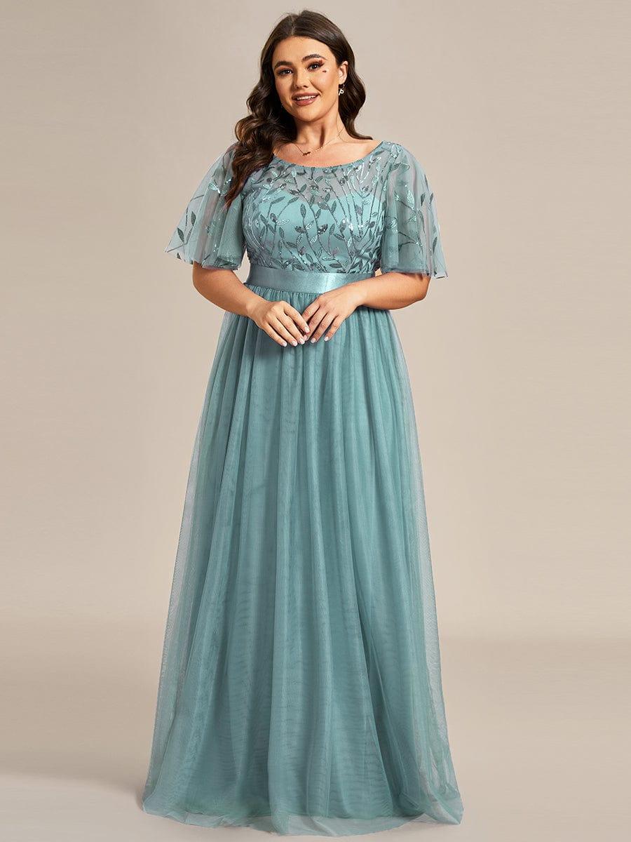 ever SAPHIR|Women's A-Line Short Sleeve Embroidery Floor Length Wedding Guest Dresses - Image 78