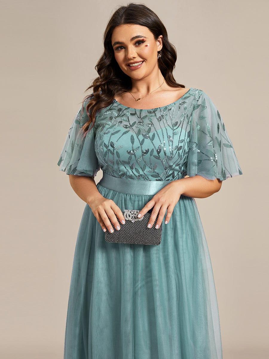 ever SAPHIR|Women's A-Line Short Sleeve Embroidery Floor Length Wedding Guest Dresses - Image 80