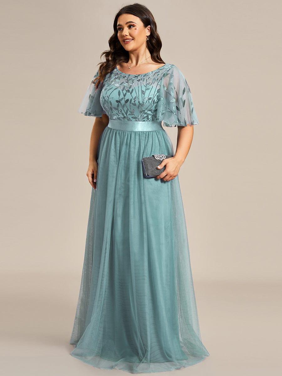 ever SAPHIR|Women's A-Line Short Sleeve Embroidery Floor Length Wedding Guest Dresses - Image 81