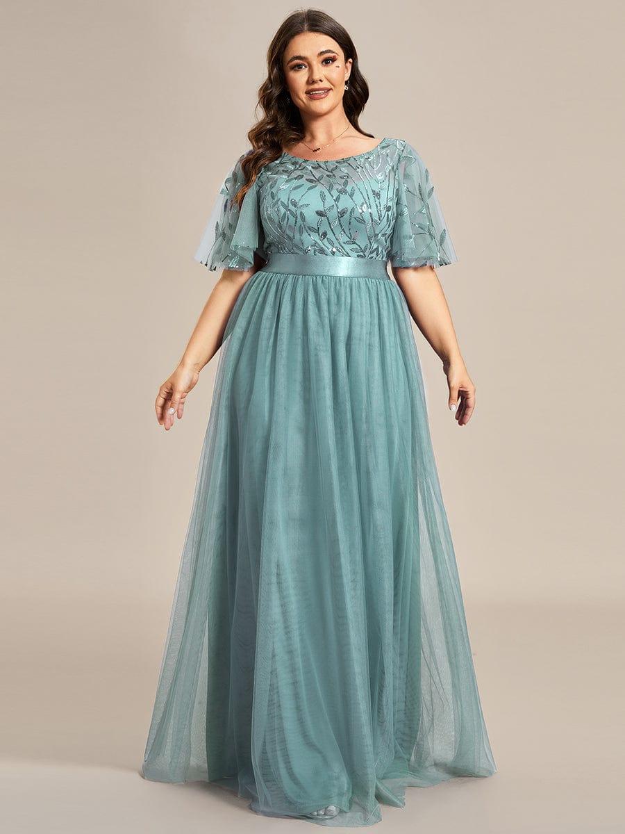 ever SAPHIR|Women's A-Line Short Sleeve Embroidery Floor Length Wedding Guest Dresses - Image 82