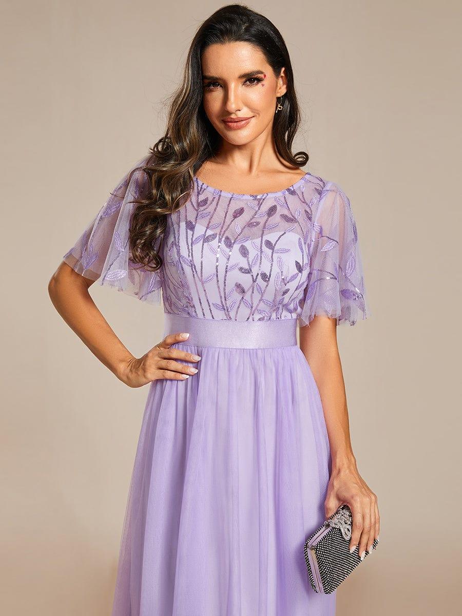 ever SAPHIR|Women's A-Line Short Sleeve Embroidery Floor Length Wedding Guest Dresses - Image 85