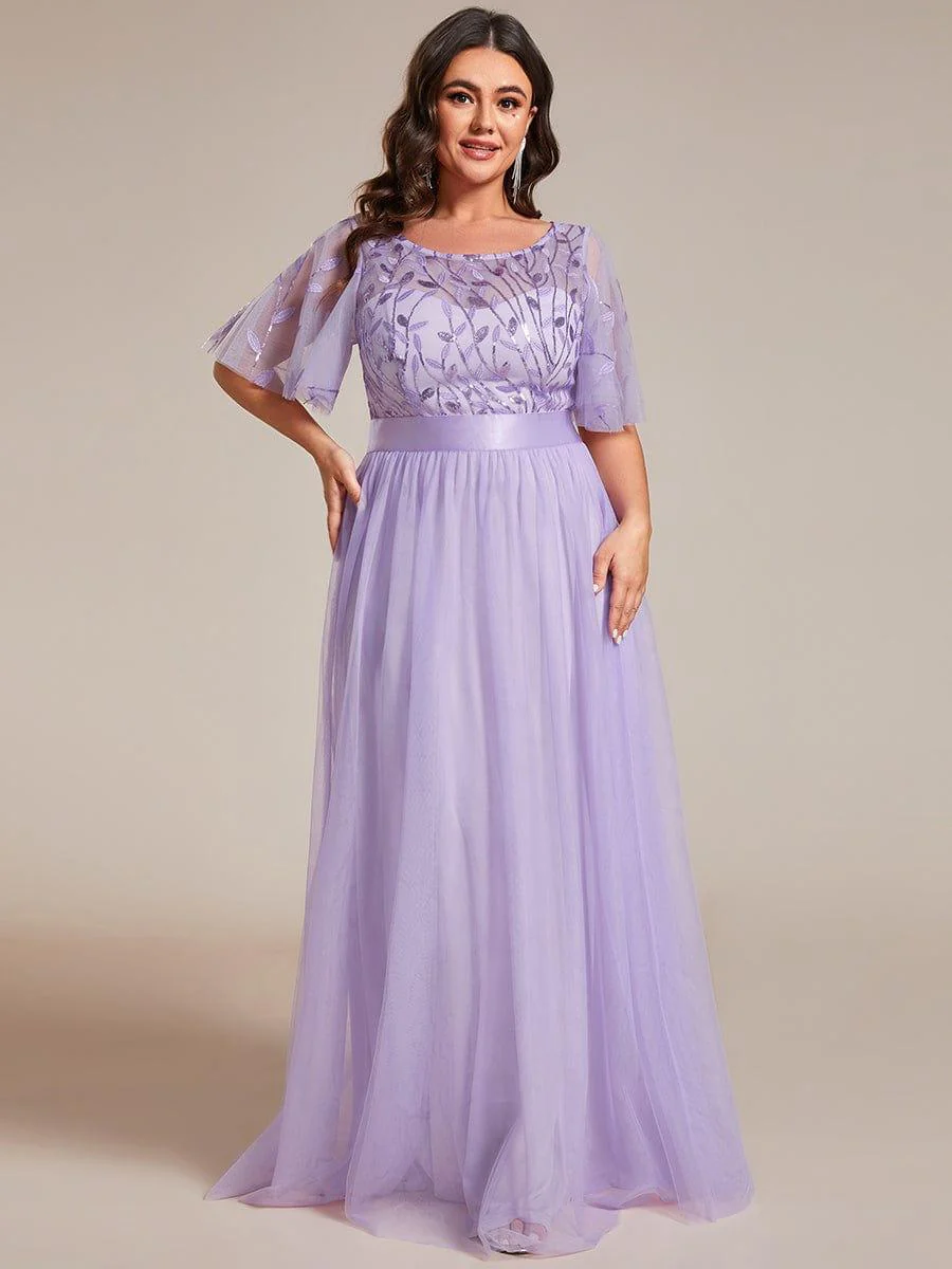 ever SAPHIR|Women's A-Line Short Sleeve Embroidery Floor Length Wedding Guest Dresses - Image 91