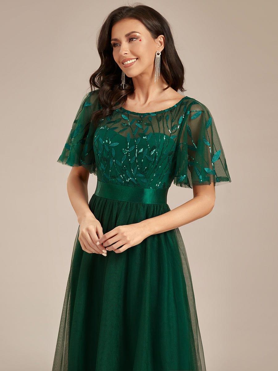ever SAPHIR|Women's A-Line Short Sleeve Embroidery Floor Length Wedding Guest Dresses - Image 95