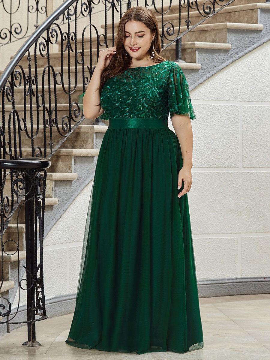 ever SAPHIR|Women's A-Line Short Sleeve Embroidery Floor Length Wedding Guest Dresses - Image 99