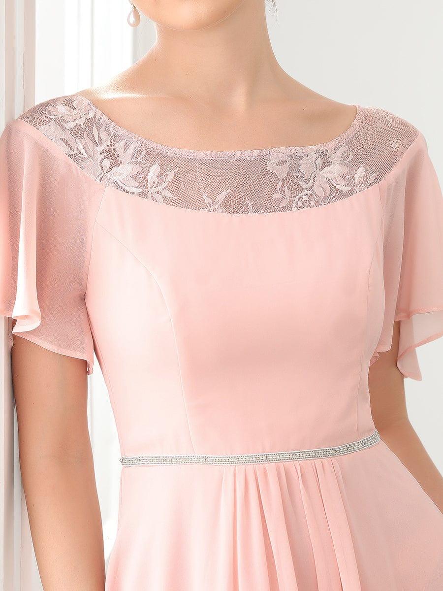 Women's Casual Boat Neck A-Line Midi Dress with Irregular Hem(Final Sale) - Image 10