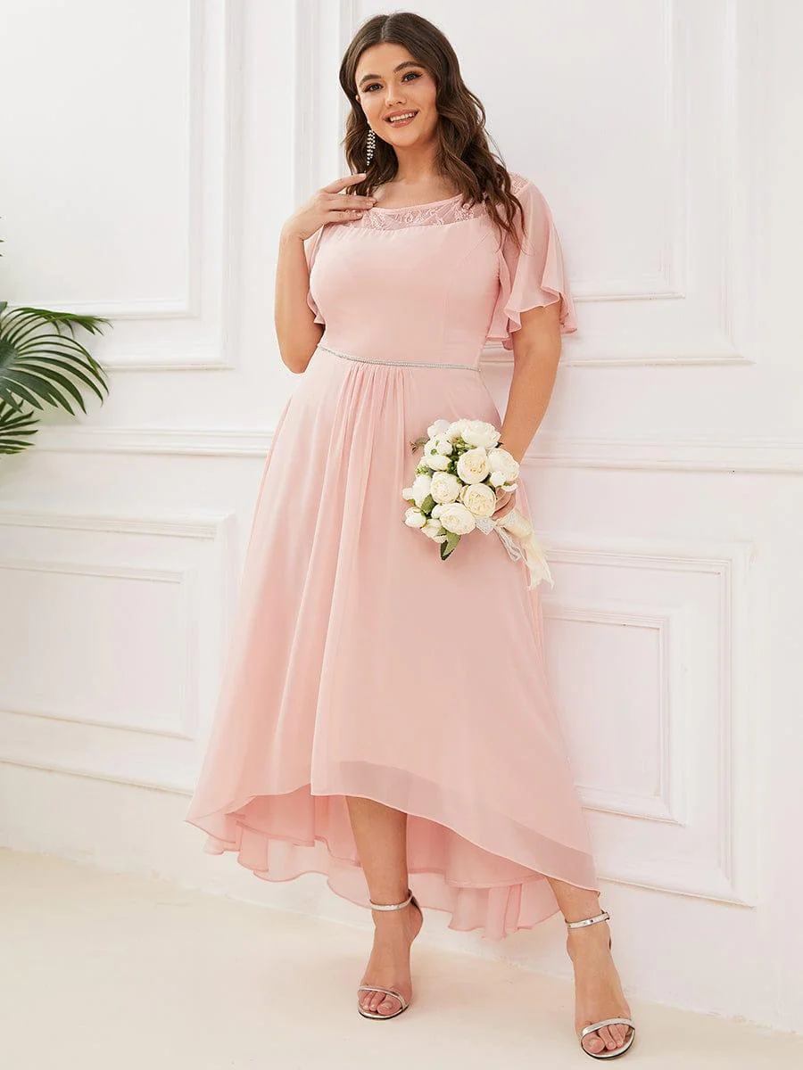 Women's Casual Boat Neck A-Line Midi Dress with Irregular Hem(Final Sale) - Image 12