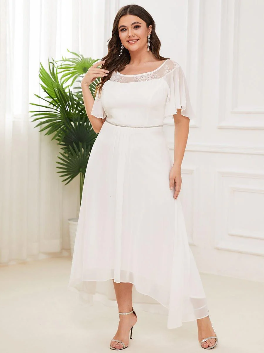 Women's Casual Boat Neck A-Line Midi Dress with Irregular Hem(Final Sale) - Image 21