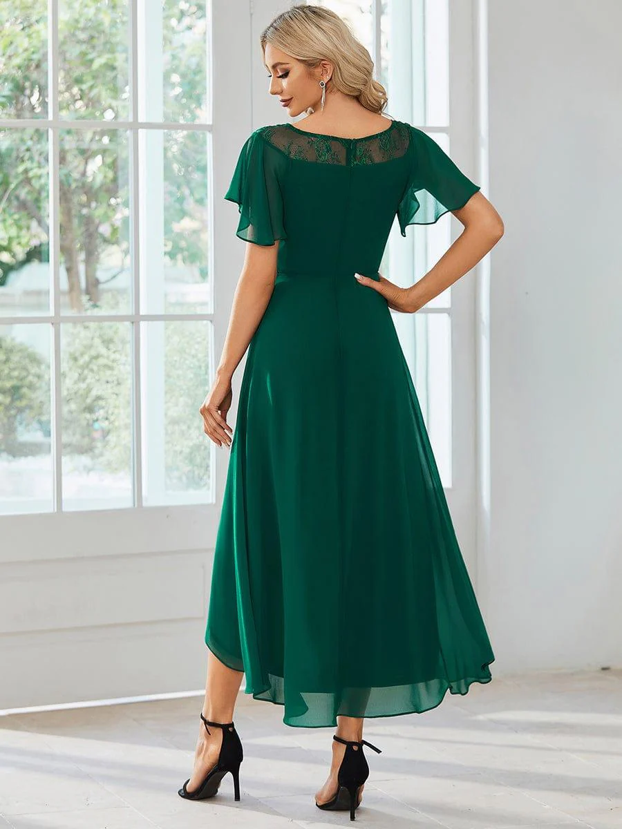 Women's Casual Boat Neck A-Line Midi Dress with Irregular Hem(Final Sale) - Image 25