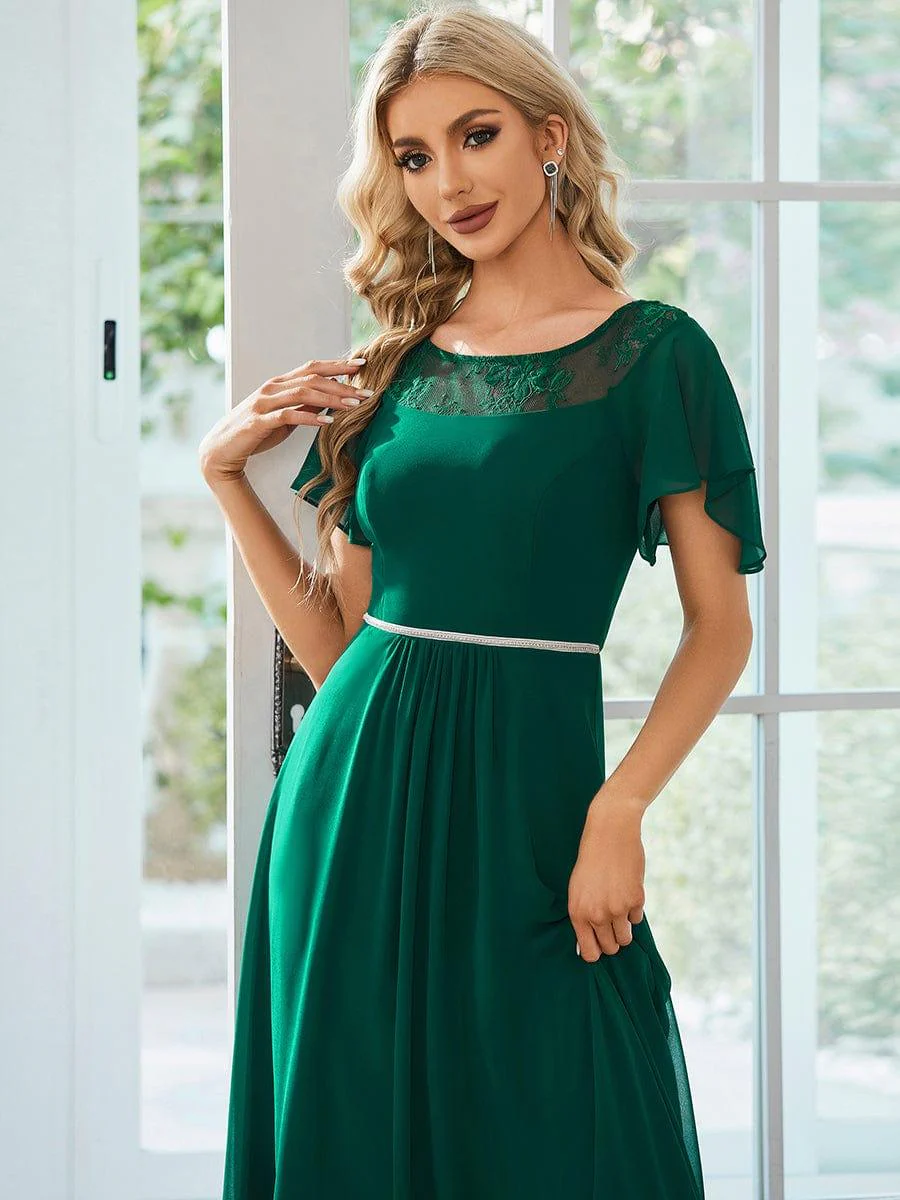 Women's Casual Boat Neck A-Line Midi Dress with Irregular Hem(Final Sale) - Image 26