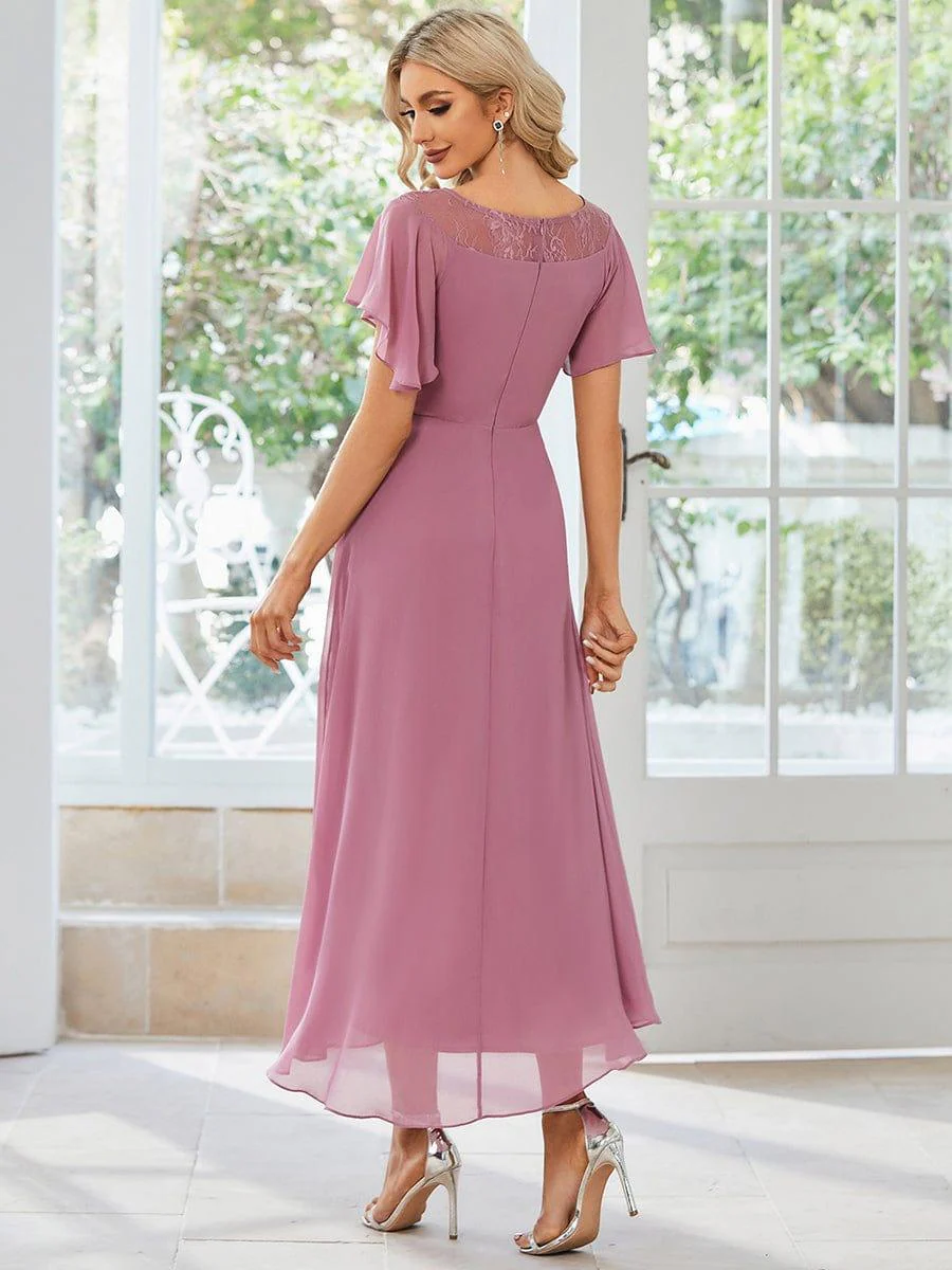 Women's Casual Boat Neck A-Line Midi Dress with Irregular Hem(Final Sale) - Image 34