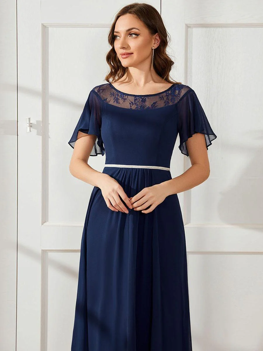 Women's Casual Boat Neck A-Line Midi Dress with Irregular Hem(Final Sale) - Image 42