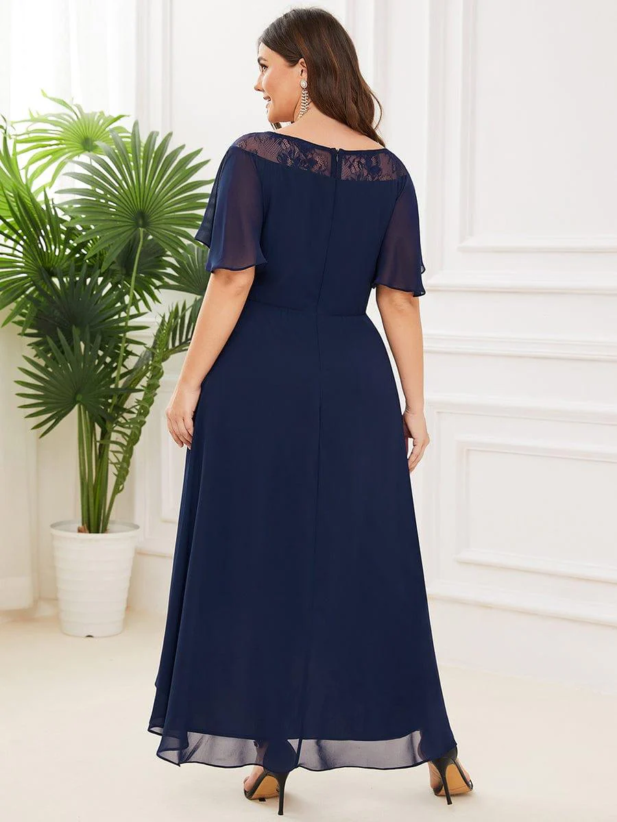 Women's Casual Boat Neck A-Line Midi Dress with Irregular Hem(Final Sale) - Image 46